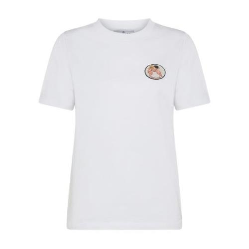 Engelen Print Wit T-shirt Fiorucci , White , Dames