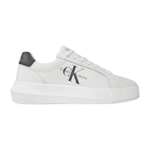 Bright White Black Chunky Cupsole Sneakers Calvin Klein , White , Dame...