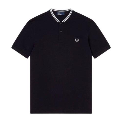 Bomberstijl Katoenen Poloshirt Fred Perry , Black , Heren