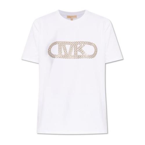 T-shirt met logo Michael Kors , White , Dames