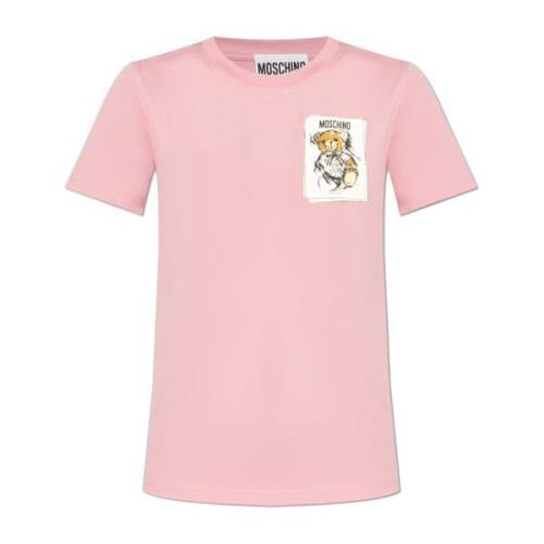 T-shirt met print Moschino , Pink , Dames