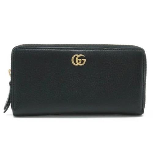 Pre-owned Leather wallets Gucci Vintage , Black , Dames