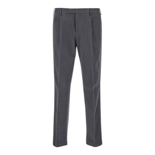 Grijze Katoenen Broek Slim Fit PT Torino , Gray , Heren