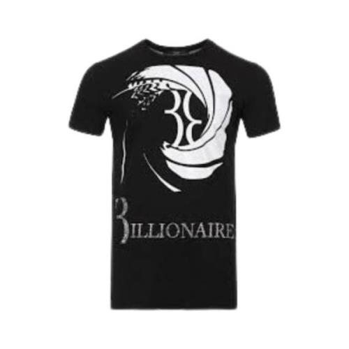 Zwarte T-shirt met logoprint Billionaire , Black , Heren