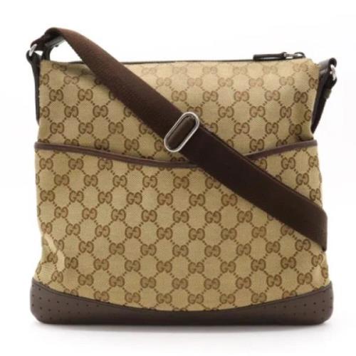 Pre-owned Canvas gucci-bags Gucci Vintage , Beige , Dames