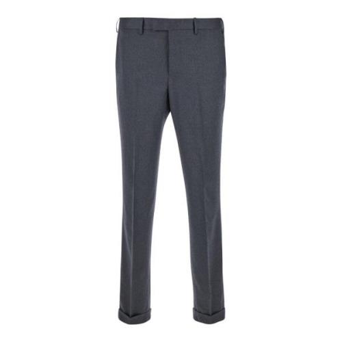 Grijze Broek Flat Front Stretto PT Torino , Gray , Heren