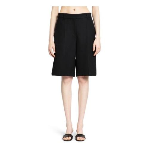 Zwarte Wol Twill Tailored Shorts TotêMe , Black , Dames