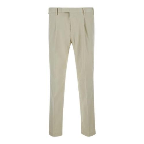 Beige Katoenen Broek Slim Fit PT Torino , Beige , Heren