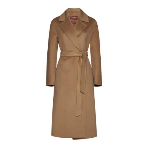 Rapido Kameel Kasjmier Wol Jas Max Mara Studio , Brown , Dames