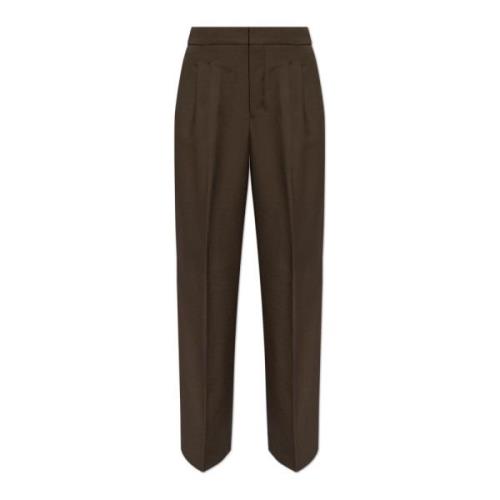 Geplooide broek Ami Paris , Brown , Dames