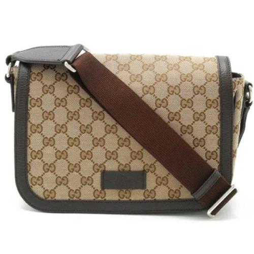 Pre-owned Canvas gucci-bags Gucci Vintage , Beige , Dames