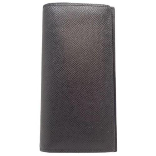 Pre-owned Leather wallets Louis Vuitton Vintage , Black , Dames