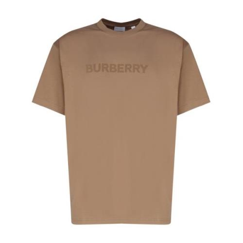 Beige Katoenen T-shirts en Polos Burberry , Brown , Heren