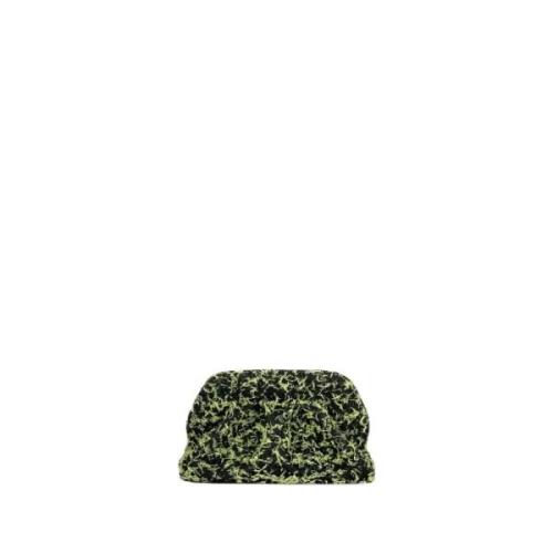 Frayed Foliage Clutch Tas Vegan Stof THEMOIRè , Green , Dames