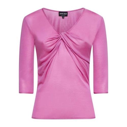 Elegante Overhemden Collectie Giorgio Armani , Pink , Dames