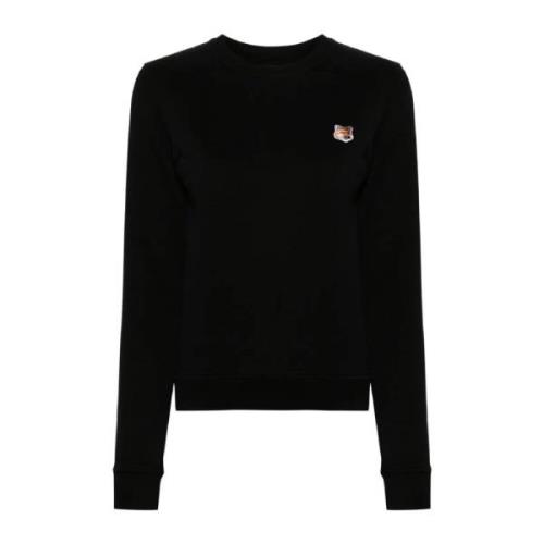 Zwarte Sweatshirt Aw24 Dameskleding Maison Kitsuné , Black , Dames