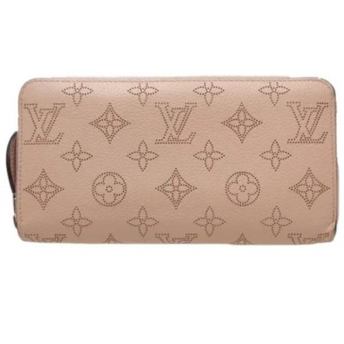 Pre-owned Leather wallets Louis Vuitton Vintage , Beige , Dames