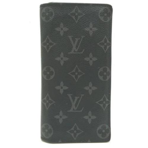 Pre-owned Canvas wallets Louis Vuitton Vintage , Gray , Dames