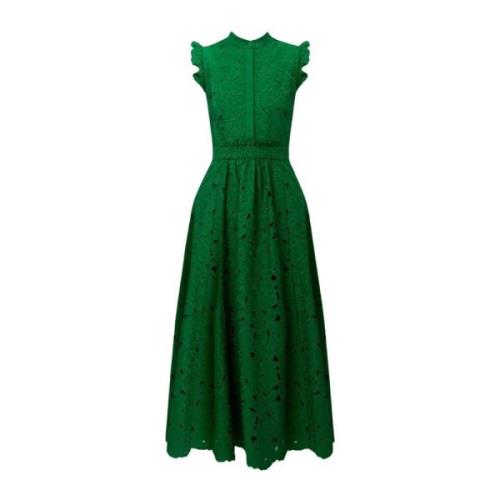 Groene Bloemen Midi Jurk Erdem , Green , Dames