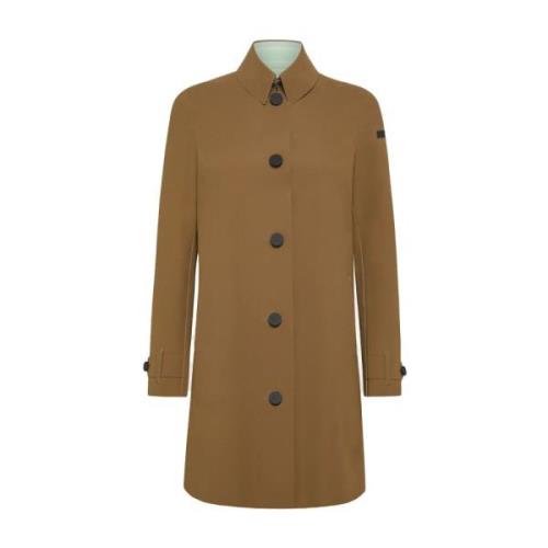 Modern Vierkant Design Jas RRD , Brown , Dames