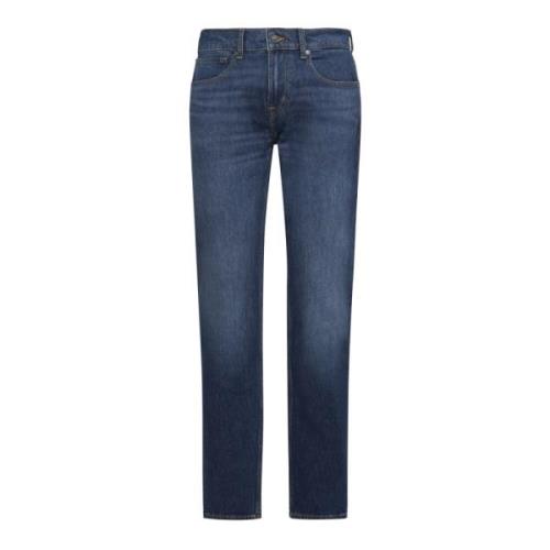 Blauwe Denim Jeans 7 For All Mankind , Blue , Heren