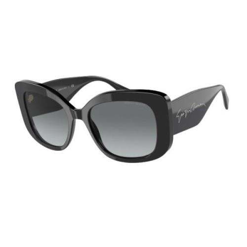 Zwarte Acetaat Zonnebril Ar8150-500111 Giorgio Armani , Black , Heren