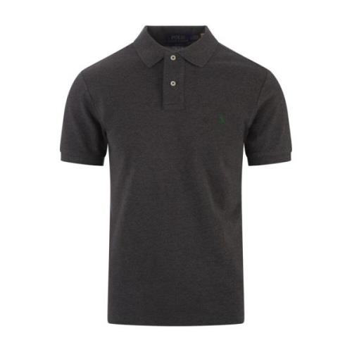 Heather Polo Shirt Grijs Katoen Piqué Ralph Lauren , Gray , Heren