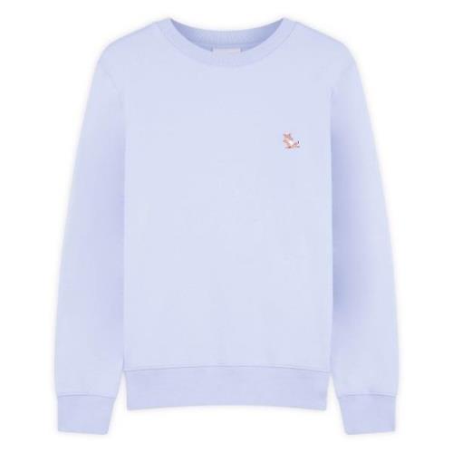 Beat Blue Patch Sweatshirt Maison Kitsuné , Blue , Heren