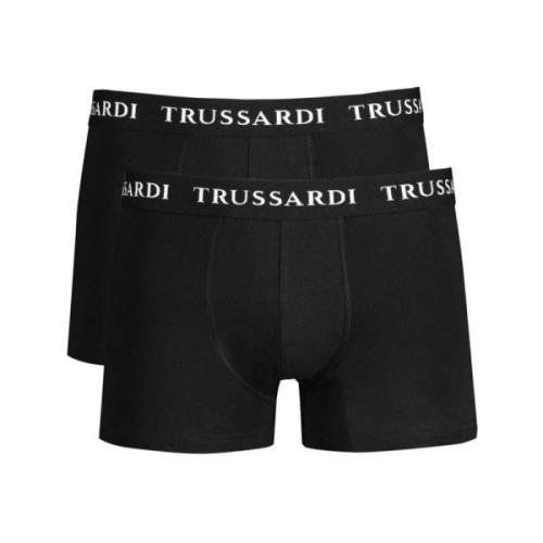 Zwarte Katoenen Boxershorts Pak Trussardi , Black , Heren