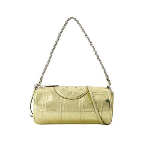 Soft Barrel Tas - Leer - Goud Tory Burch , Yellow , Dames