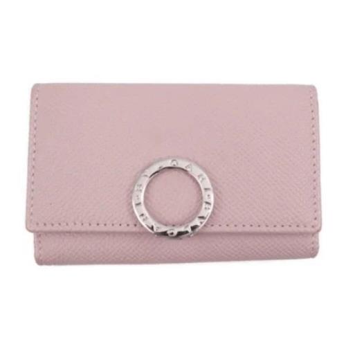 Pre-owned Leather key-holders Bvlgari Vintage , Pink , Unisex