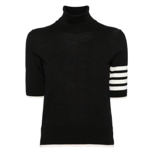 Gestreepte korte trui Thom Browne , Black , Dames