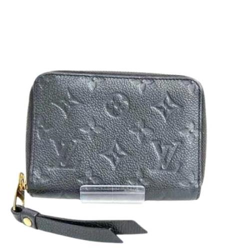 Pre-owned Leather wallets Louis Vuitton Vintage , Gray , Dames