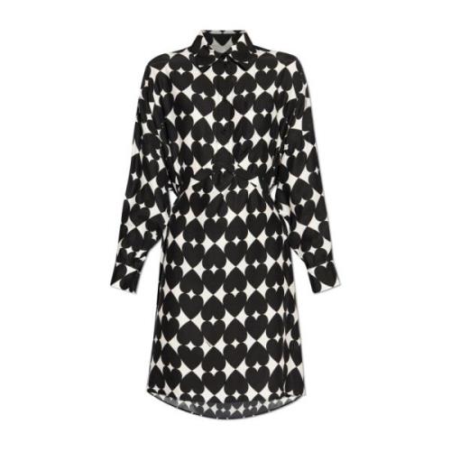 Jurk met kraag Moschino , Black , Dames