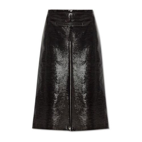 Vinyl rok Courrèges , Black , Dames