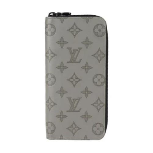 Pre-owned Leather wallets Louis Vuitton Vintage , Gray , Dames