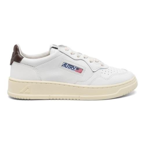 Wit Roze Leren Sneaker Autry , White , Dames