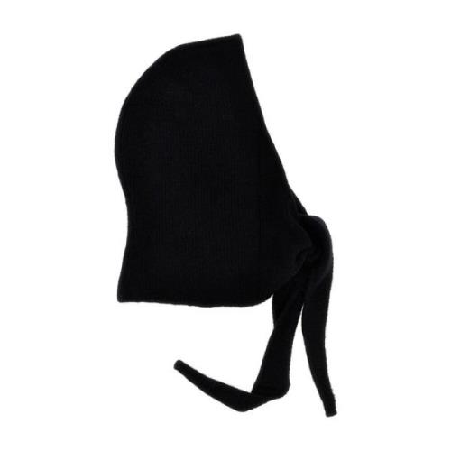 Zwarte Wol Balaclava Hoed Ganni , Black , Dames