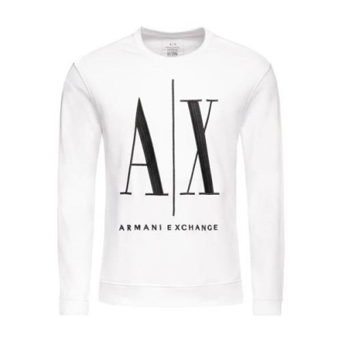 Stijlvolle Katoenen Sweater Armani Exchange , White , Heren