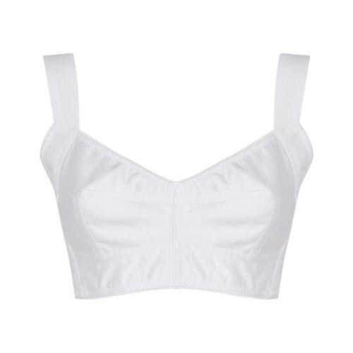 Witte Heart Neckline Band Top Dolce & Gabbana , White , Dames