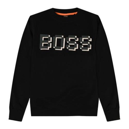 Zwarte Heren Sweatshirt Hugo Boss , Black , Heren