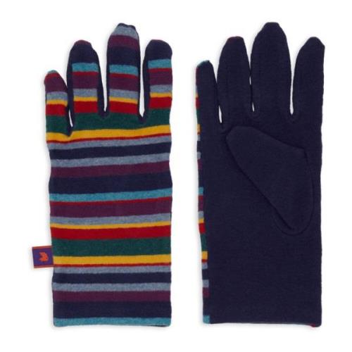 Blauwe Fleece Handschoenen met Multicolor Strepen Gallo , Multicolor ,...