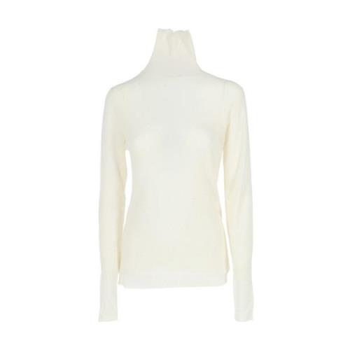 Stijlvolle Turtleneck T-shirt Fabiana Filippi , White , Dames