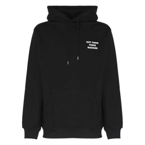 Zwarte Katoenen Hoodie Drole de Monsieur , Black , Heren