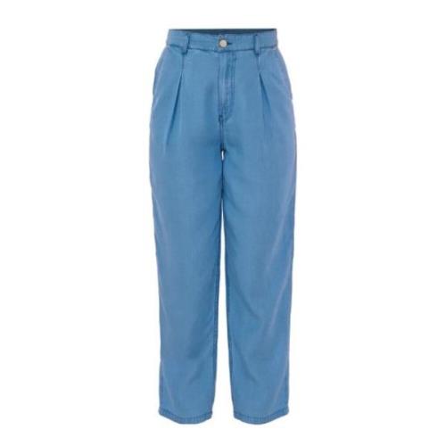 Heldere Blauwe Wide Leg Jeans Kocca , Blue , Dames