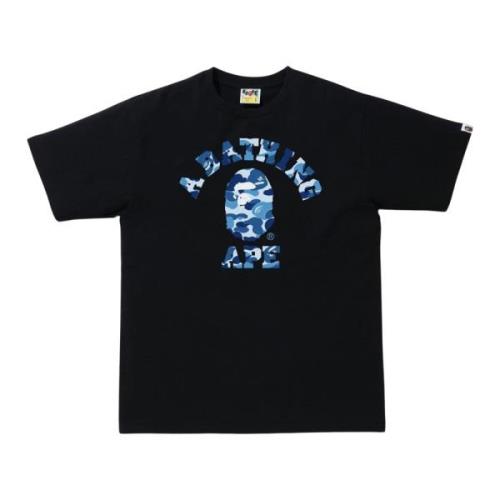 Limited Edition Camo College Tee Zwart/Blauw A Bathing APE , Black , H...