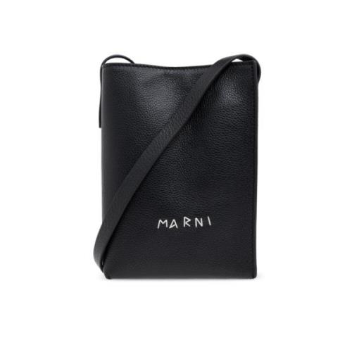 Zwarte Stijlvolle Tassen Collectie Marni , Black , Dames