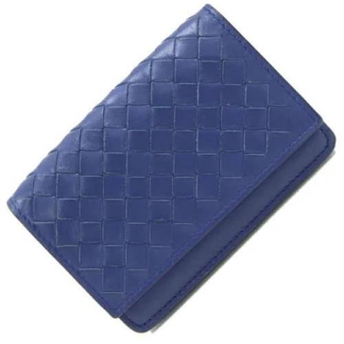 Pre-owned Leather wallets Bottega Veneta Vintage , Blue , Unisex