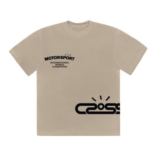 Beperkte oplage Motor Sport Tee Tan Travis Scott , Beige , Heren