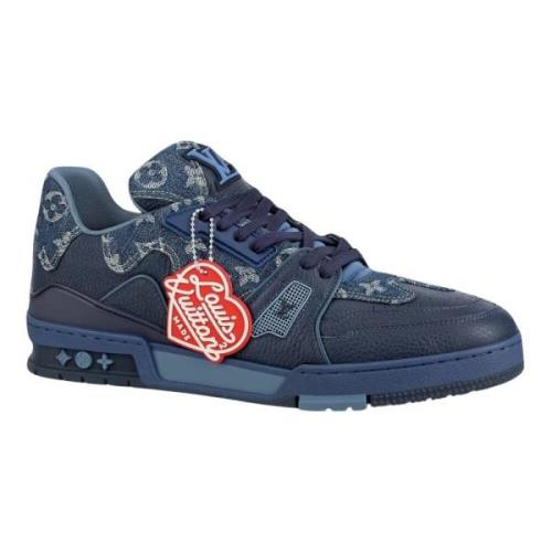 Beperkte oplage Blauwe Denim Trainer x Nigo Louis Vuitton , Blue , Her...